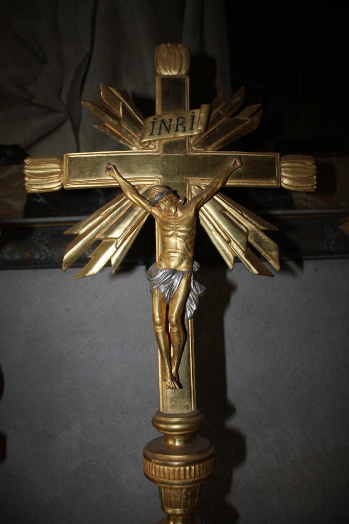 autel secondaire de saint Lizier, retable, tabernacle, statue : saint Lizier, 6 chandeliers