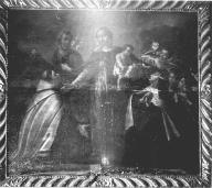 tableau : Adoration de la Vierge à l'enfant par saint Jean de la croix et sainte Thérèse d'Avila