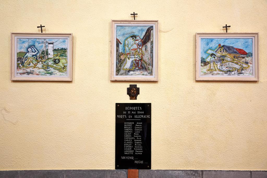chemin de croix : ensemble de 14 tableaux