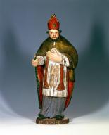 ensemble de 2 statues : saint Blaise, saint Eutrope