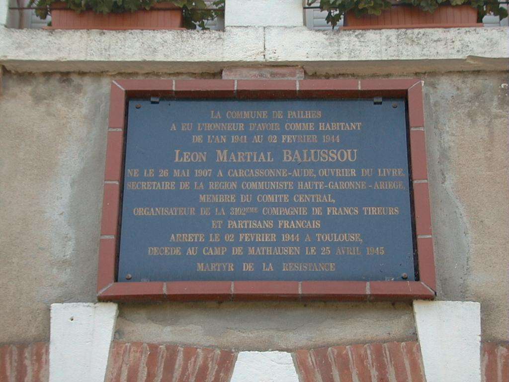 plaque commémorative de la guerre de 1939-1945