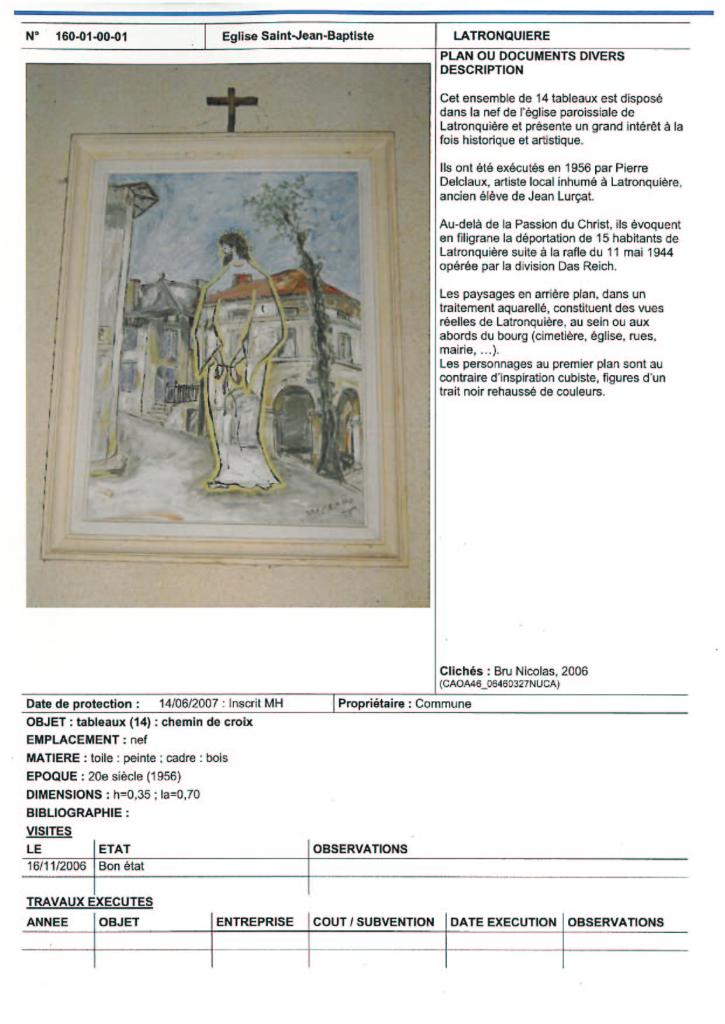 chemin de croix : ensemble de 14 tableaux