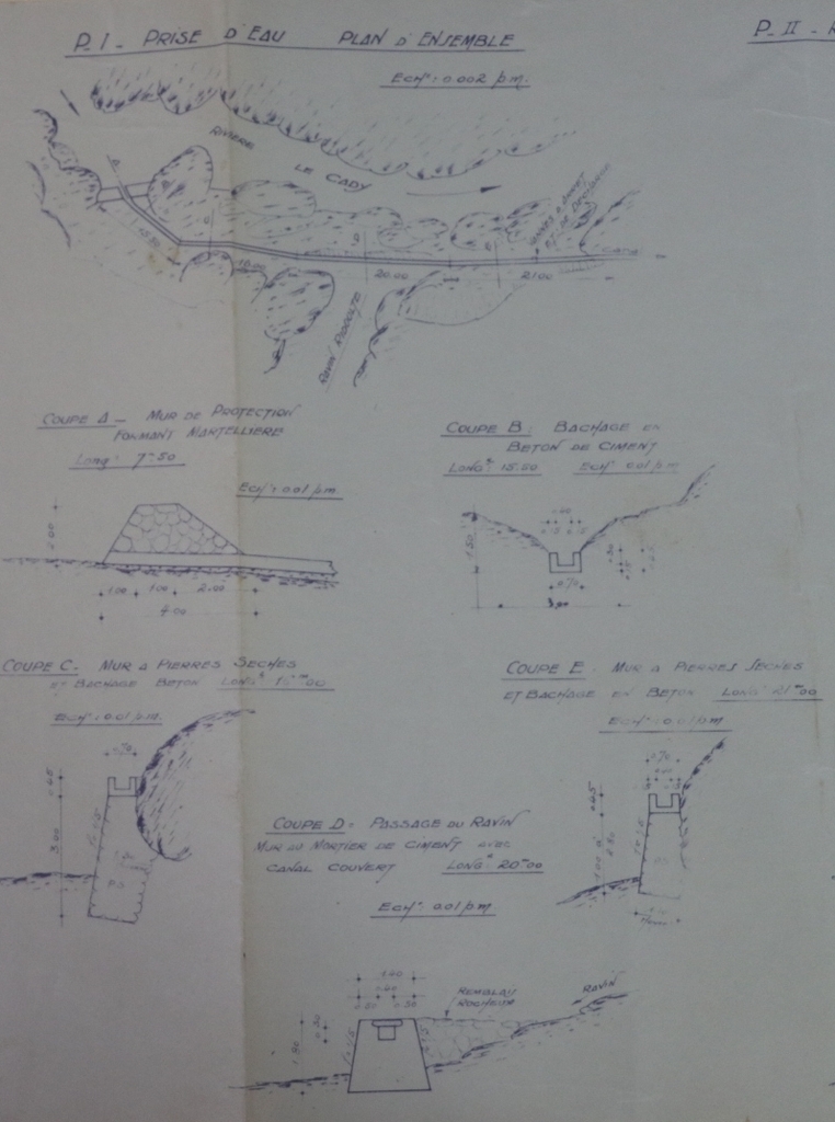 Ensemble des ouvrages hydrauliques de la commune de Casteil