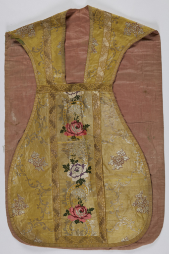 Chasuble or avec étole, manipule et voile de calice