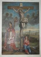 tableau et son cadre : la Crucifixion