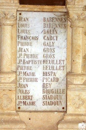 monument aux morts de la guerre de 1914-1918