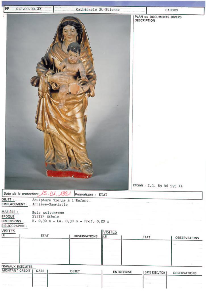 statue : Vierge à l'Enfant (1)