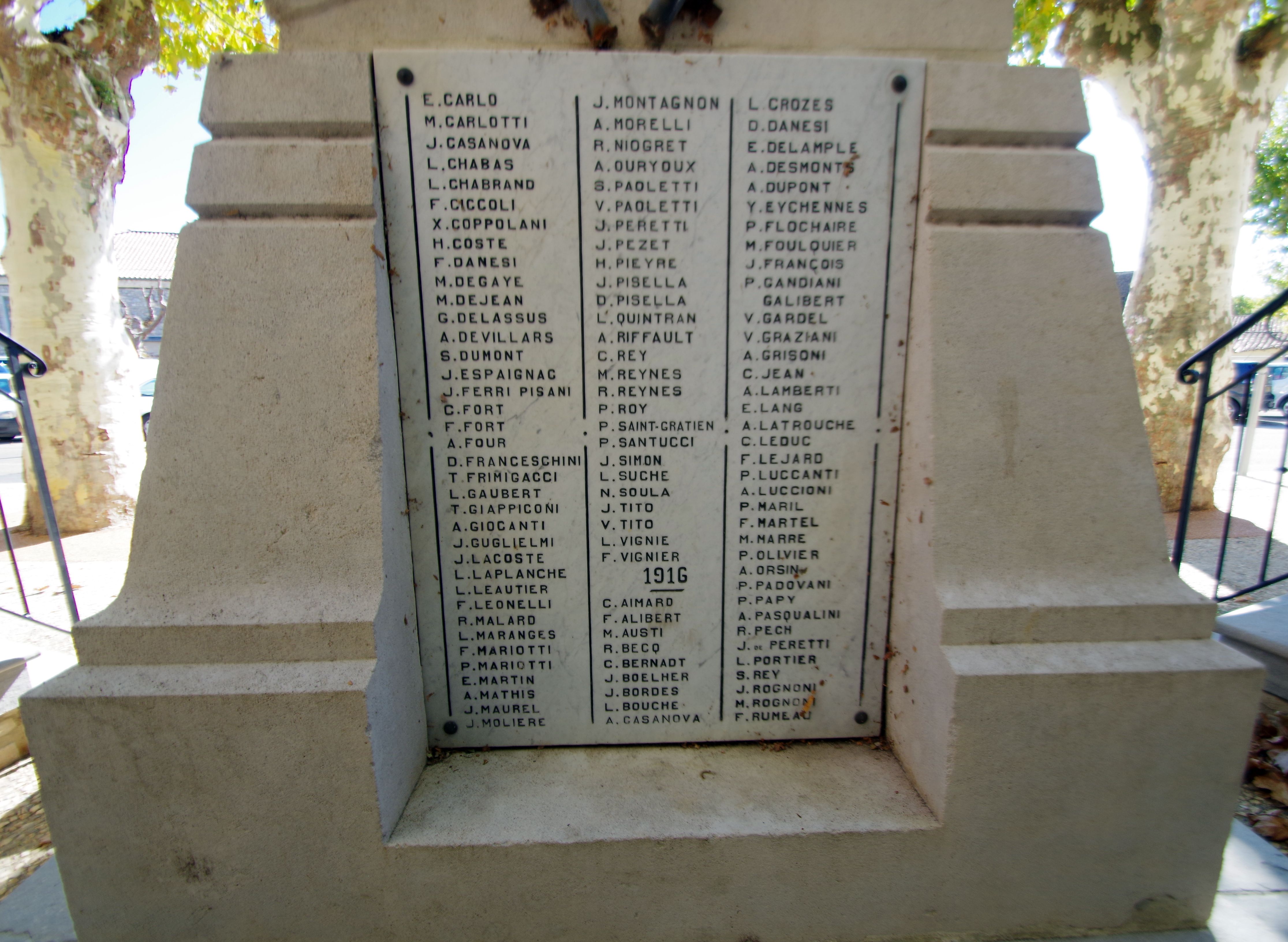 monument aux morts de l'école militaire préparatoire