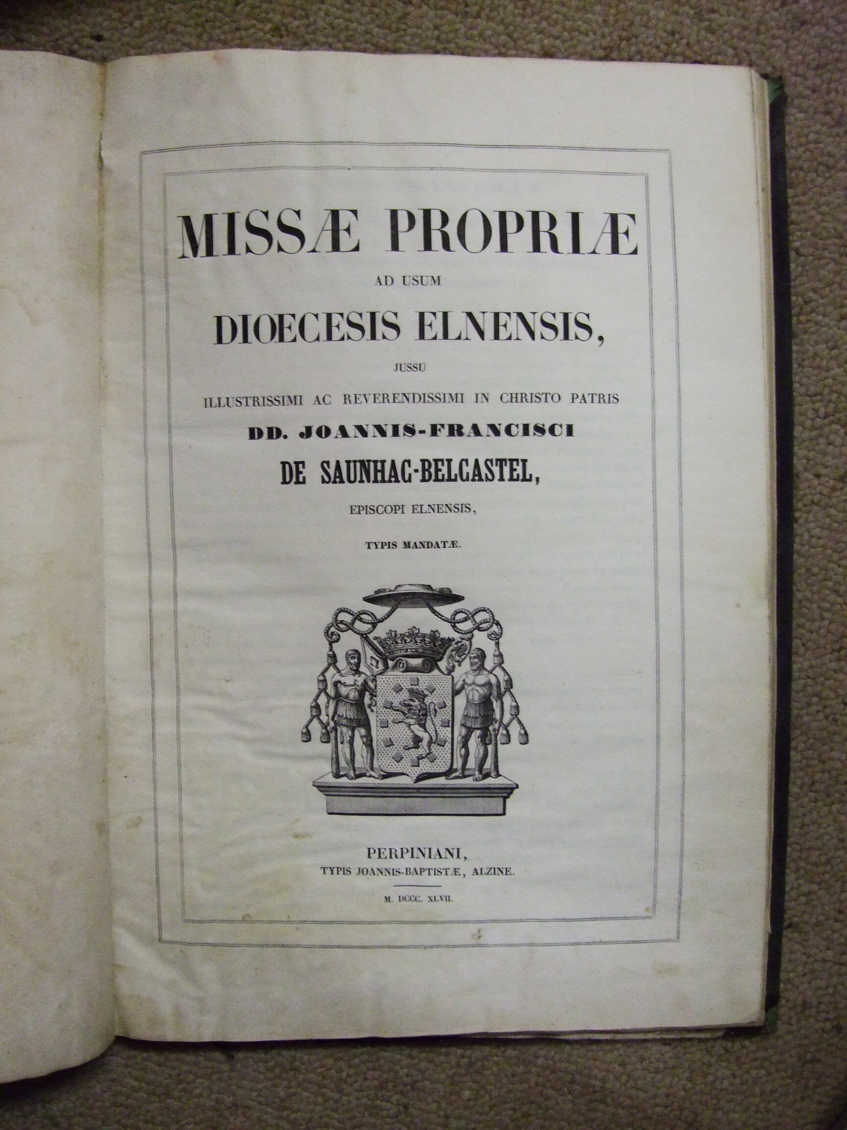 Livre liturgique : Missae Propriae