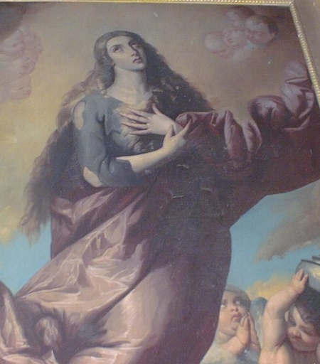 tableau et son cadre : Sainte Madeleine ravie en extase
