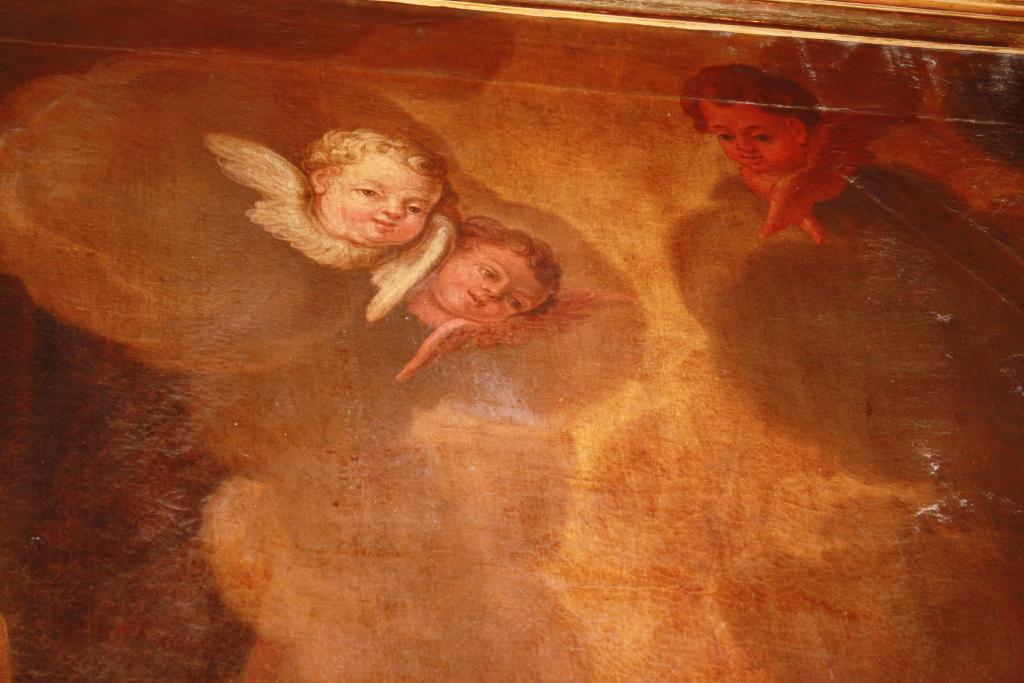 ensemble : autel, retable, tabernacle, dais d'autel, gradin d'autel et tableaux