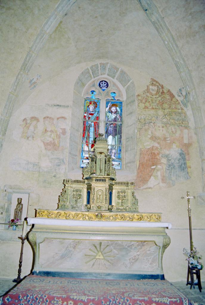 ensemble de deux peintures monumentales ; La Passion et la Résurrection