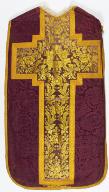 Chasuble violette avec étole, manipule et voile de calice