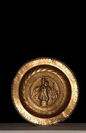 plat de quête : Saint Christophe avec l'Enfant Jésus sur ses épaules