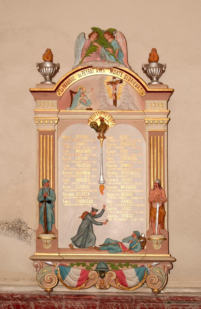 tableau commémoratif de la guerre de 1914-1918