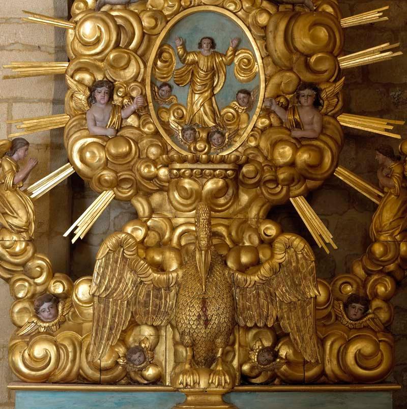 ensemble du maître-autel : gradin d'autel, tabernacle et exposition