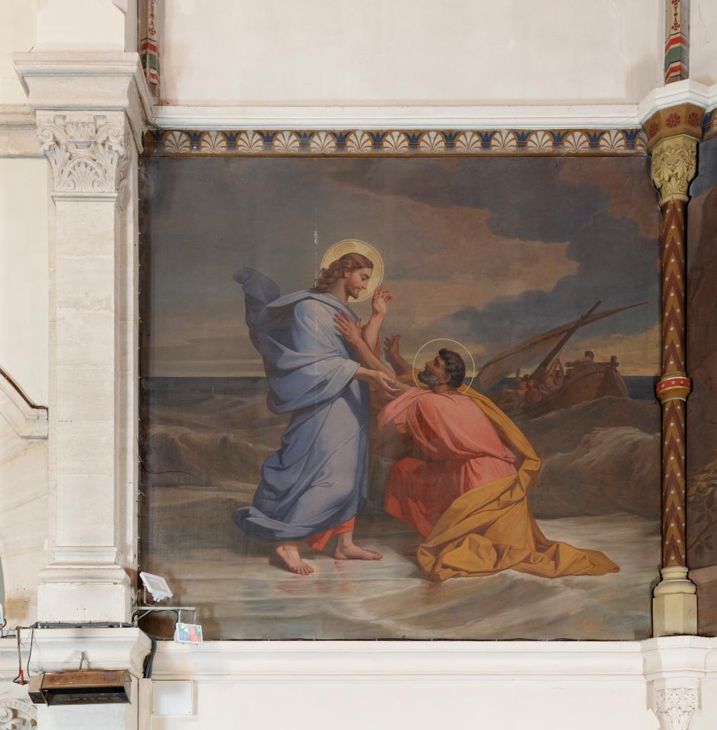 ensemble de cinq tableaux : vie de saint Pierre