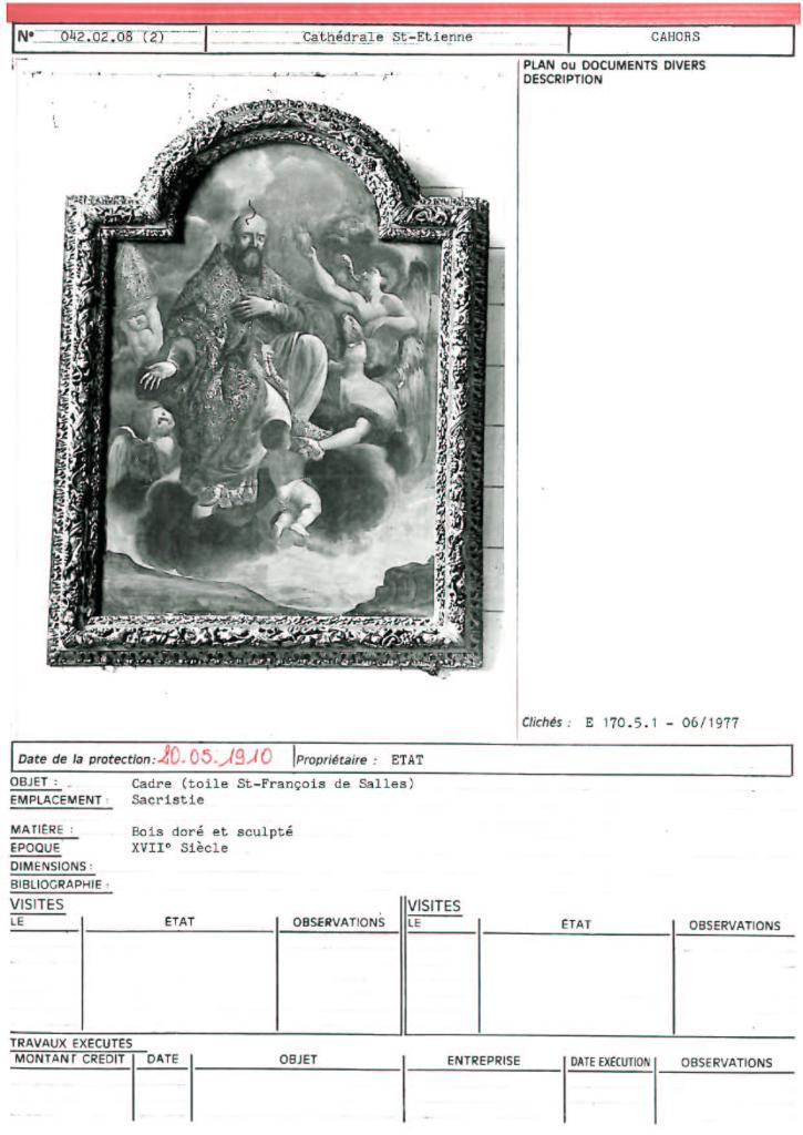 tableau : Apothéose de saint François de Sales