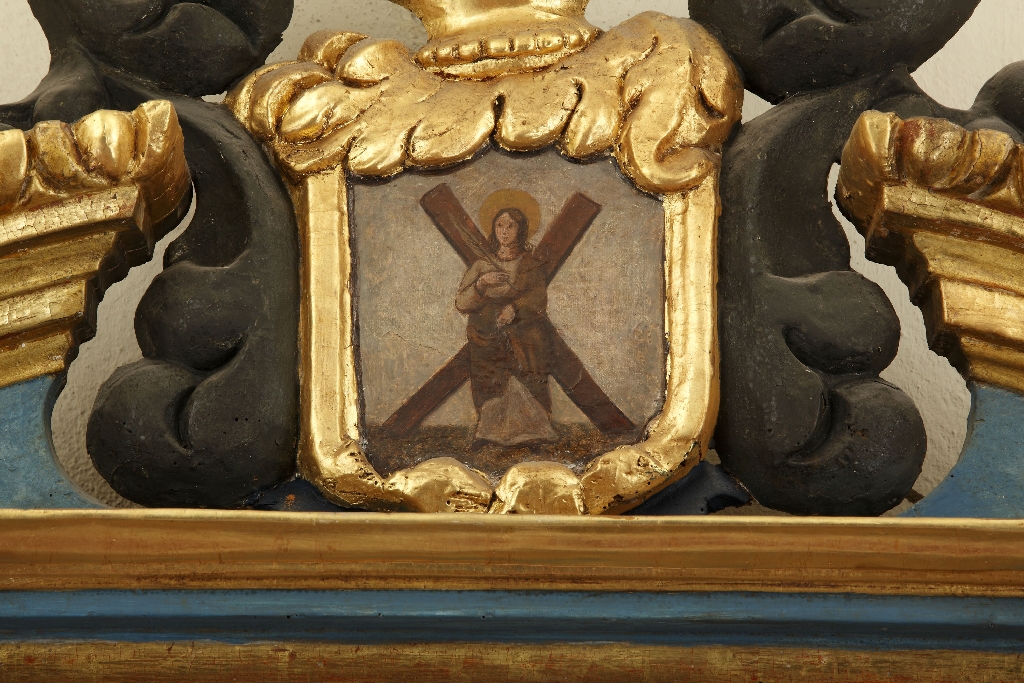 tableau panneau représentant sainte Eulalie retable du Rosaire