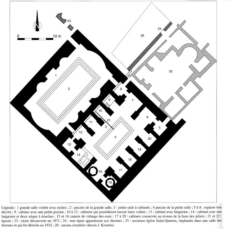 Vestiges des thermes romains