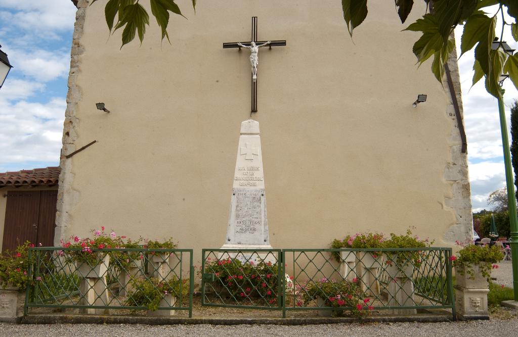 monument aux morts de la guerre de 1914-1918, de la guerre de 1939-1945 et de la guerre d'Algérie (1954-1962)