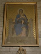 tableau et son cadre : La Vierge à l'Enfant au rosaire