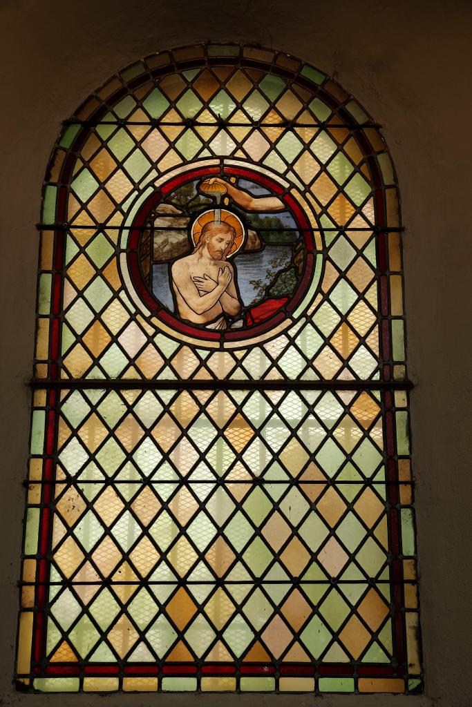 Vitrail : baptême du Christ