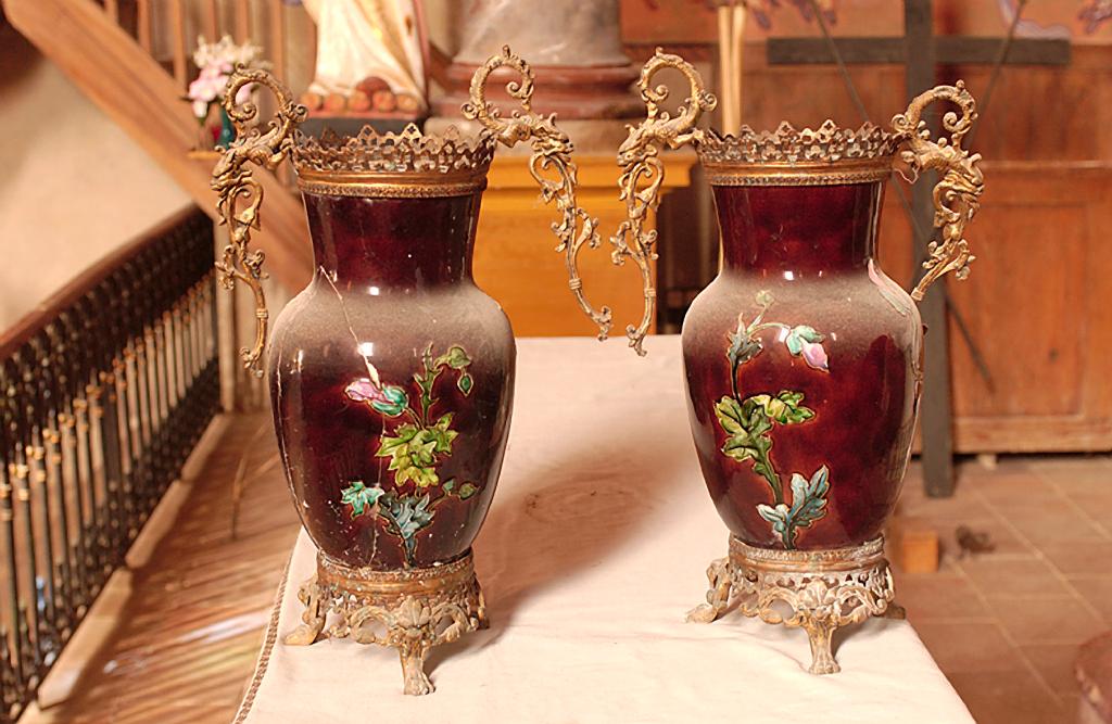 paire de vases décoratifs, d'inspiration chinoise