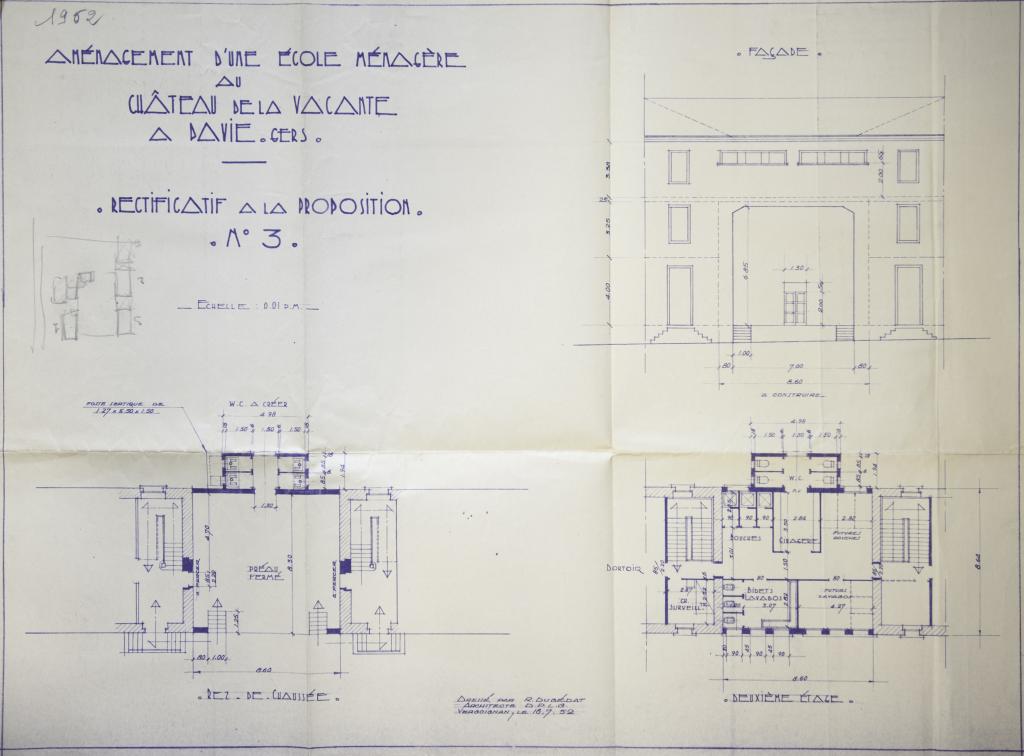 château, puis école des Frères de l'Instruction Chrétienne de Ploërmel, puis école ménagère agricole, aujourd'hui lycée d'enseignement général, technologique et agricole d'Auch Beaulieu-Lavacant