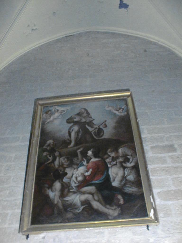 tableau et son cadre : Saint Roch apaisant la peste