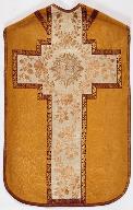 chasuble or avec étole, voile de calice et bourse de corporal