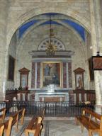 degré d'autel , autel, gradin d'autel , tabernacle , retable de la chapelle du Sacré-Coeur