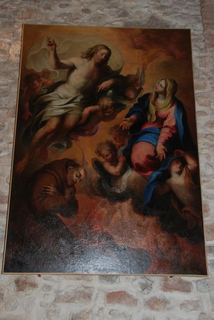 tableau: Apparition de la Vierge à saint François ou le Miracle des roses