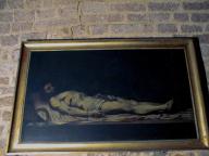 tableau et son cadre : Le Christ mort couché sur son linceul