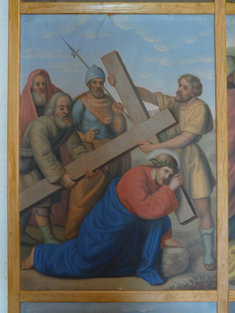 chemin de croix : ensemble de quatorze tableaux