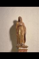 statues (2) (en pendant, statuette) : Sainte Barbe, sainte Catherine d'Alexandrie