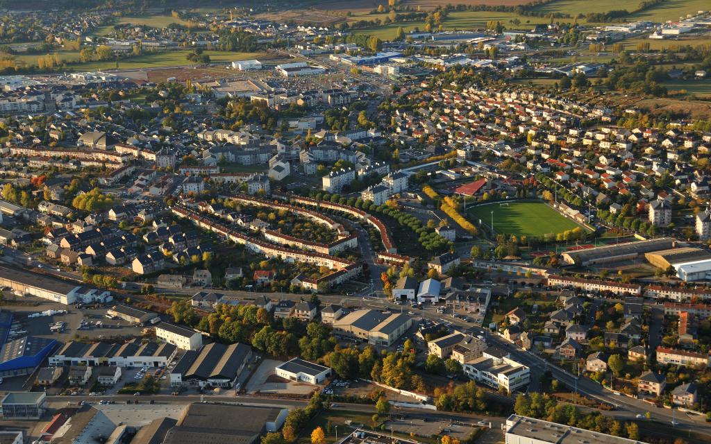 présentation de l'aire d'étude : Rodez et son agglomération au 20e