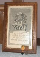 tableau commémoratif (diplôme de Mort pour la France) de la guerre de 1914-1918