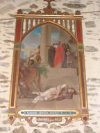 ensemble de 2 tableaux et leur cadre : Martyre de saint Saturnin