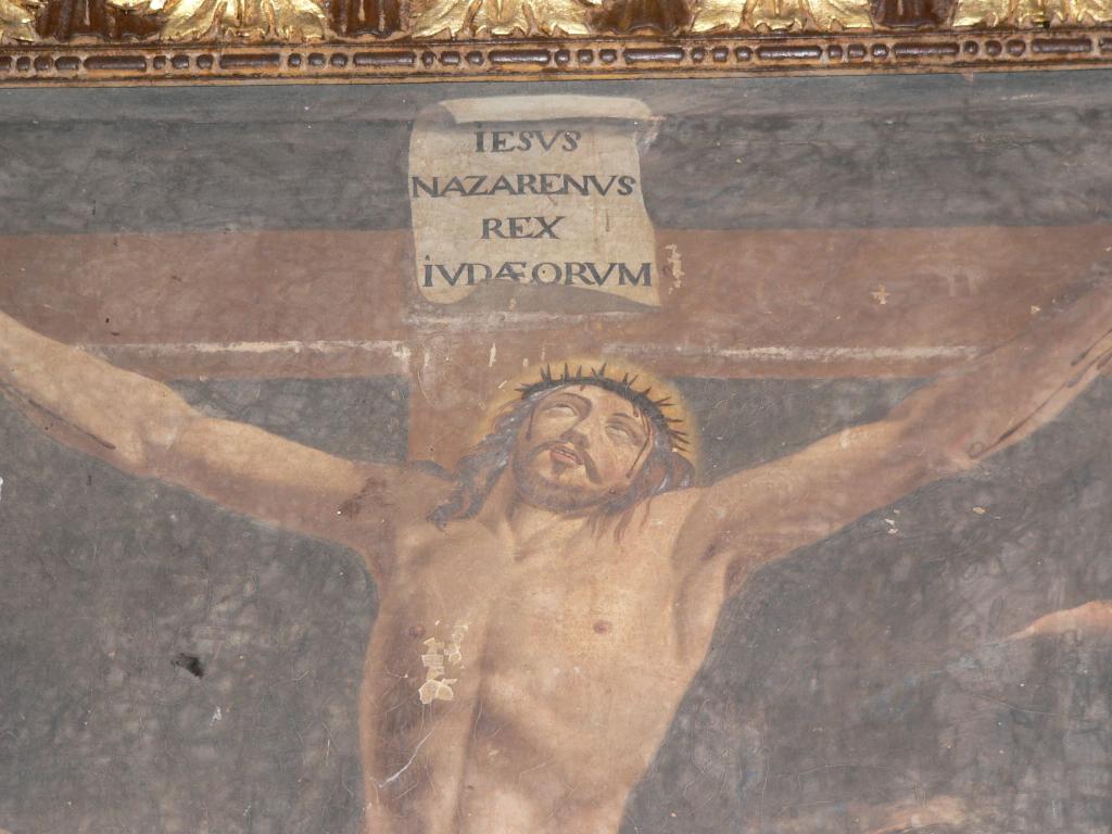 retable du maître-autel, avec tableau de La Crucifixion