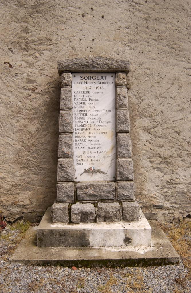 monument aux morts de la guerre de 1914-1918 et de la guerre de 1939-1945