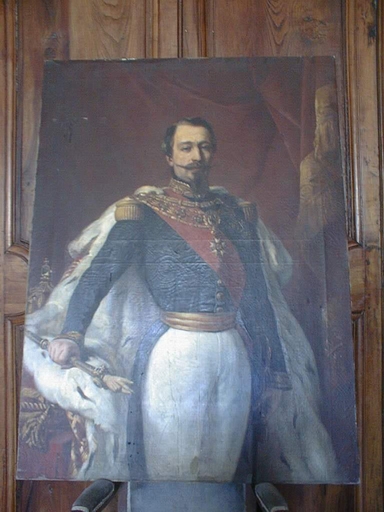 tableau : Portrait à mi-corps de Napoléon III, Empereur des Français