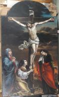 tableau et son cadre : la Crucifixion