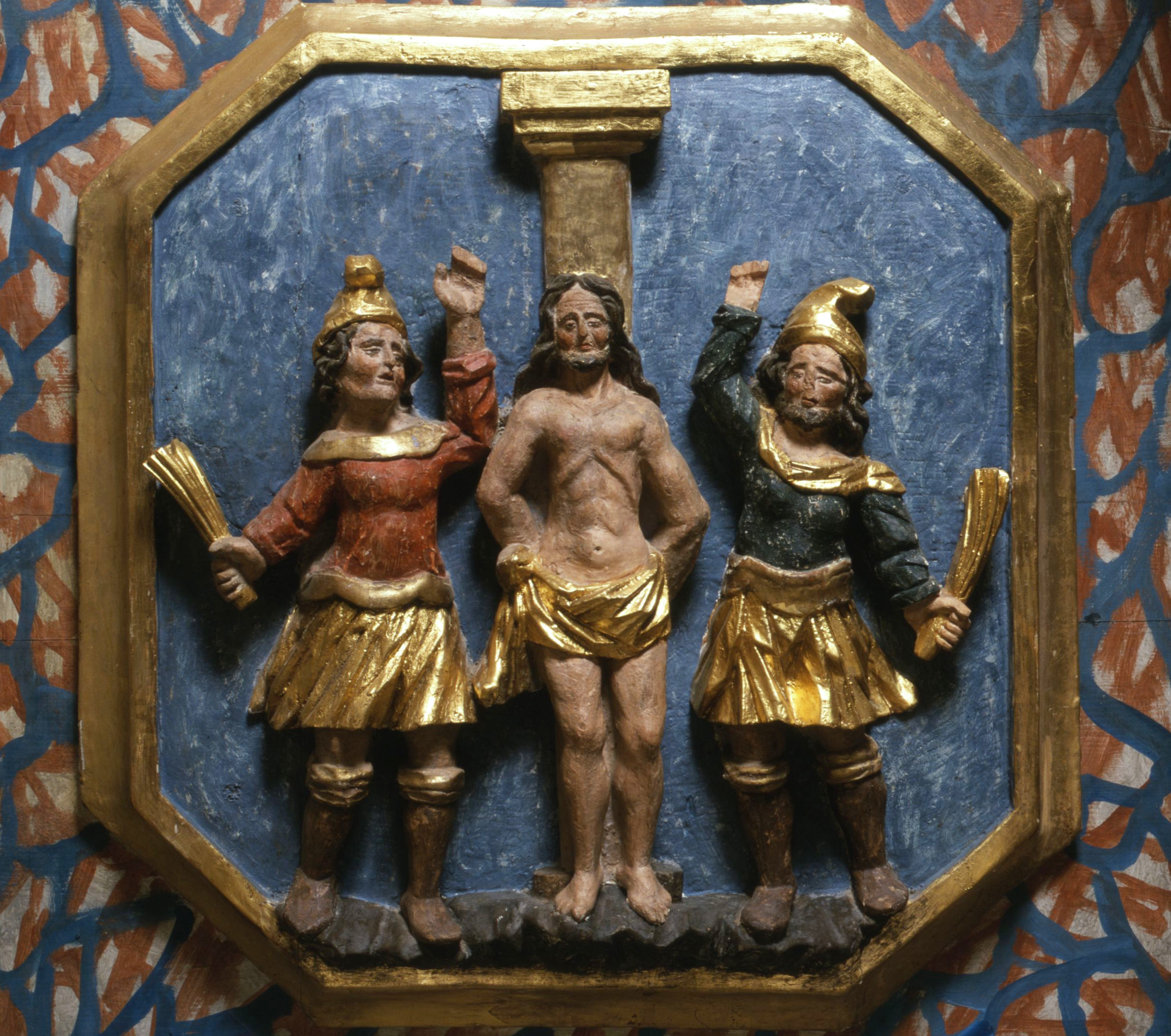 Cinq bas-reliefs : scènes de la Passion