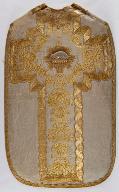 Chasuble argent avec étole et manipule