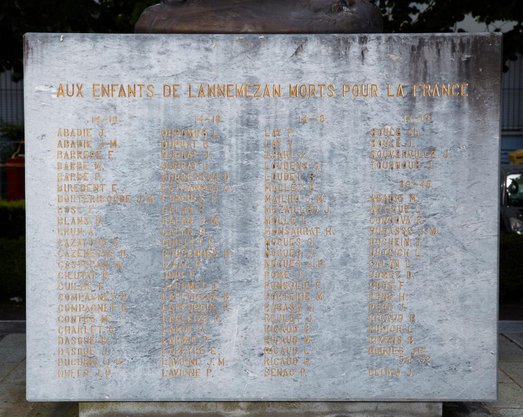 monument aux morts de la guerre de 1914-1918, de la guerre de 1939-1945 et de la guerre de 1954-1962 (Algérie)