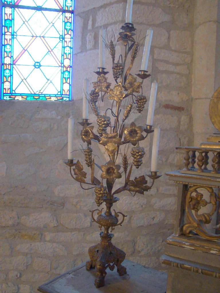 4 chandeliers à branches d'église